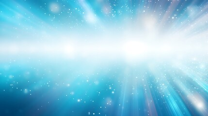 Wall Mural - abstract blue light rays and sparkling particles background