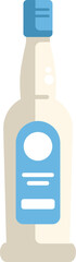 Sticker - Classic bottle of hard liquor with blank label, beverage product from liquor store or alcohol mockup