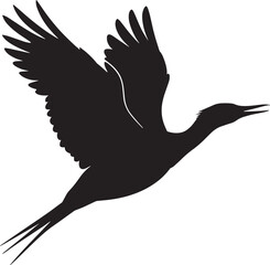 Poster - Beautiful black bird on white background.