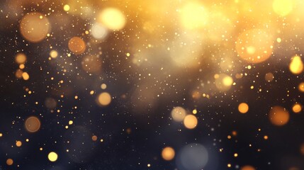 Poster - Dazzling golden bokeh effect abstract background digital artwork vibrant environment close-up viewpoint creative concept for visual impact