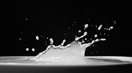 Poster - Dynamic water splash studio environment high-contrast photography artistic imagery close-up view fluid motion exploration