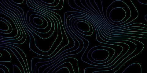 Wall Mural - abstract light pattern vector illustration. topographic map background concept. vibrant neon lights 