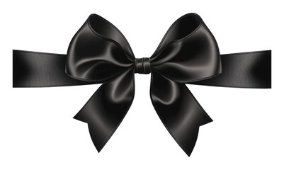 PNG Chic black satin bow for any occasion