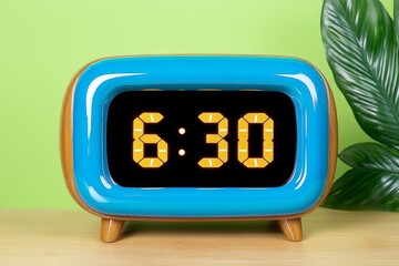 Poster - Clock alarm in minimalist style, showing only the time 