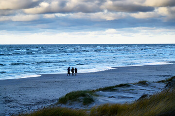 Wall Mural - Cold evening on Baltic sea.