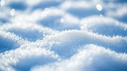 Poster - Sparkling Snow Surface Glistening Under Bright Sunlight