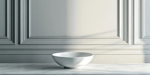 Sticker - White bowl on marble countertop