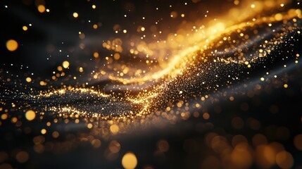 Wall Mural - Cosmic Dust: Radiant Particles with Light Trails