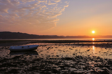 Wall Mural - Sunset at Trondheim fjord