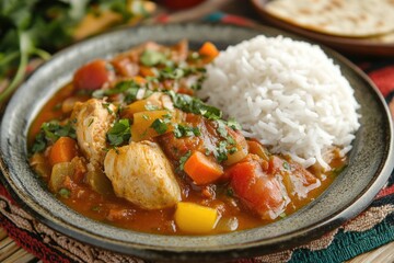 Sticker - Food Plate with Rice and Vegetables