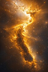 Wall Mural - distant galaxy cosmic light show, abstract space view