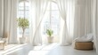 © MdAnontoIslam - Beautiful Colored Mockup Bedroom Interior Blank Poster Decoration Art Background Image, generative AI