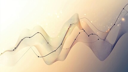Poster - Abstract wavy background with gradient colors, flowing lines, and sparkles representing data visualization and modern digital design concepts.