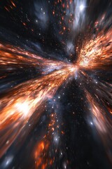 Wall Mural - fast-moving journey through the galaxy, cosmic speed visual