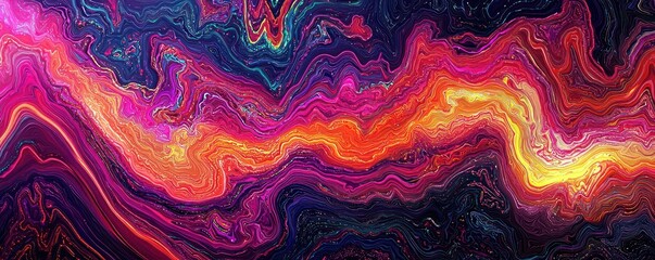 Wall Mural - futuristic glowing lines: abstract digital art