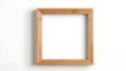 Aufkleber - A realistic wooden photo frame with a simple design sits on a white background, perfect for displaying images in a minimalist setting.