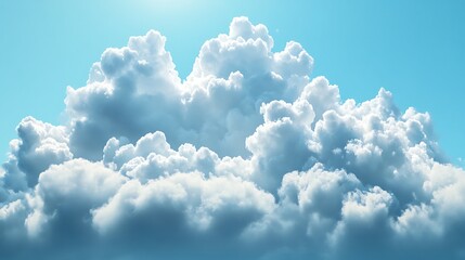 Wall Mural - realistic cloud formations captured under bright sunlight in sky image