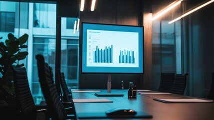 Poster - Modern Office Conference Room Data Presentation