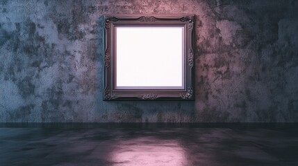 Poster - Ornate Frame Against Textured Wall Background