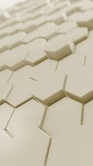 Poster - Abstract motion background from random moving glossy 3d vertical Hexagons.