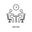© rohmad - meeting concept line icon. Simple element illustration. meeting concept outline symbol design.