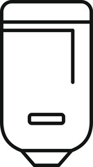 Poster - electric boiler heating water, showing temperature control interface