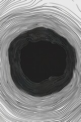 Wall Mural - Circular rings of a topographic line map or tree rings vector design.