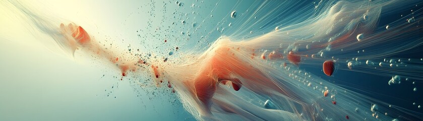 Poster - Abstract design with fluid motion and colors.