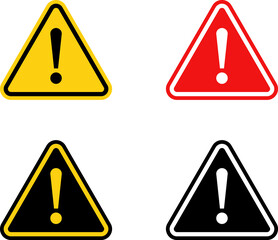 Wall Mural - yellow warning dangerous attention icon, danger symbol, filled flat sign, solid pictogram, isolated 