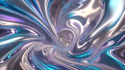 Aufkleber - swirling metallic patterns create a captivating abstract visual experience in vibrant hues