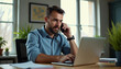 © mattegg - Focused Businessman Working on Laptop