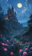 Poster - Enchanted Castle at Night