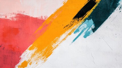 Aufkleber - Vibrant colors blend through bold strokes and geometric shapes, showcasing an abstract artistic expression with energy and creativity. Generative AI