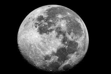 Wall Mural - full moon over black