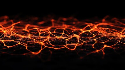 Poster - Glowing Neural Network Visualization Concept
