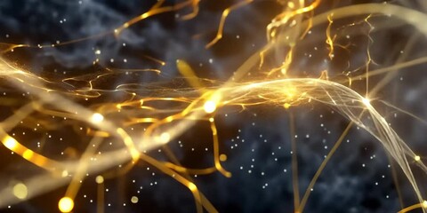 Wall Mural - dark matter filaments connecting galactic superclusters, 4k video