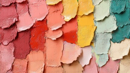 Poster - A striking display of textured brushstrokes in vivid hues, evoking emotion and depth through its intricate layering and vibrant colors
