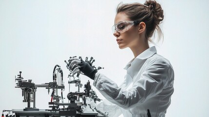 Poster - Professional Scientist in Laboratory Setting Engaged in Innovative Research with Advanced Technology and Precision Instruments