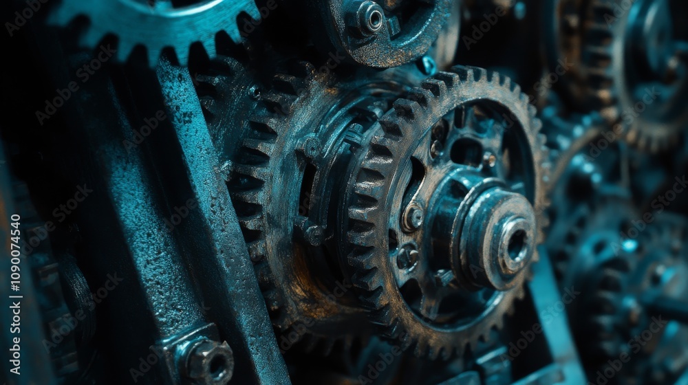 Machine Look Style Steampunk machine background, gears and gears, metal texture, steampunk ...