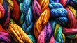 A conceptual image of vibrant, interwoven threads creating a dynamic tapestry, Representing the rich and interconnected nature of inclusive communities