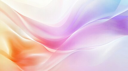 Poster - Soft and Flowing Abstract Background with Wavy Lines in Pastel Colors Perfect for Creative and Relaxing Design Projects