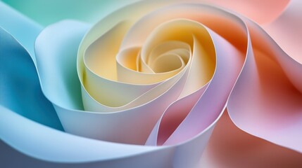 Poster - Delicate Abstract Wavy Lines Featuring Soft Pastel Colors in a Fluid Design Creating an Enchanting Visual Experience for Creative Projects