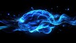 © Selvi - The Glowing Mind: A Digital Brain Illustration