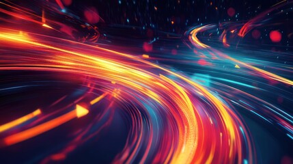 Wall Mural - Abstract Light Trails