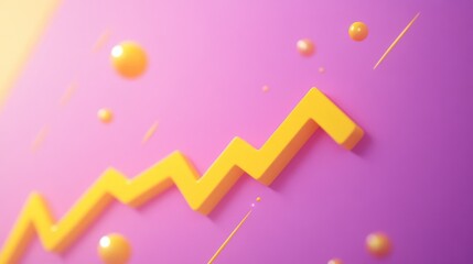 Poster - A vibrant graphic depicting an upward trend with abstract shapes and colors.