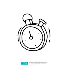 Poster - A simple illustration of a stopwatch, emphasizing time measurement and timing activities.