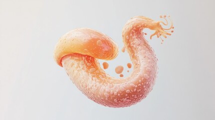Aufkleber - A stylized, abstract representation of a gelatinous, organic form with a glossy texture.