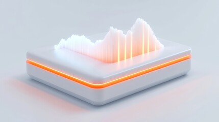 Aufkleber - A stylized sound wave visualization on a sleek, modern platform.