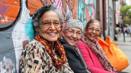 Poster - Aging population integration in urban arts: Showcasing seniors' creative contributions to cultural scenes, photography style, photo of