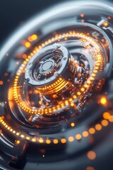 Poster - Dynamic technology visualization digital studio abstract graphic high-tech environment close-up view futuristic concept